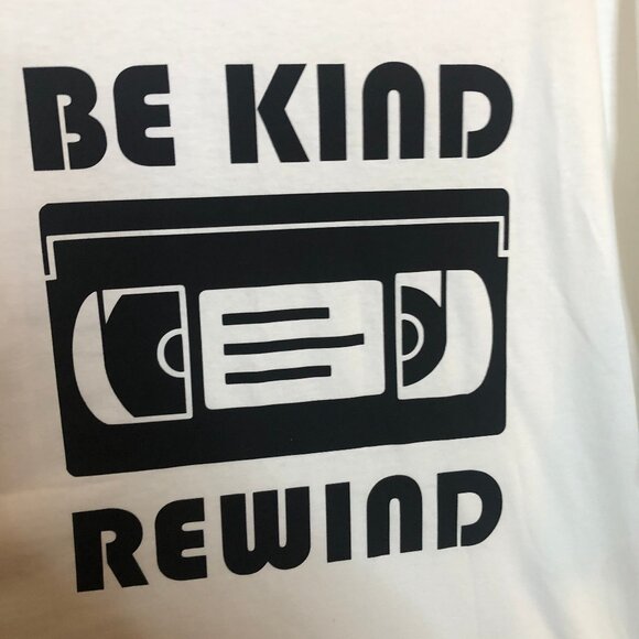 Be Kind Rewind Men's Tee 2X / XXL Troubadour Tees Retro Pop VHS Videotape NWOT - Picture 2 of 7
